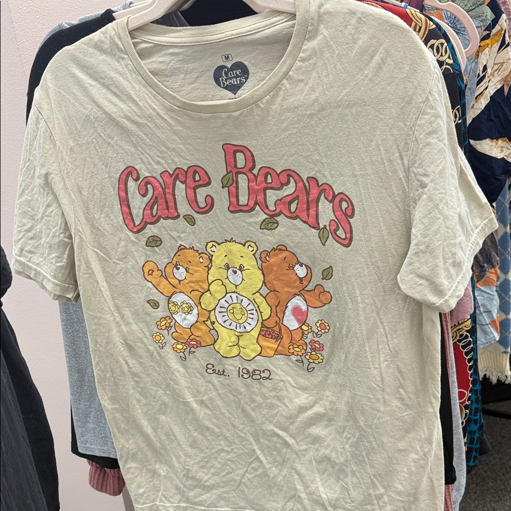 Care Bears Kids T-Shirt - Cream with Red, Yellow, and Orange Bears